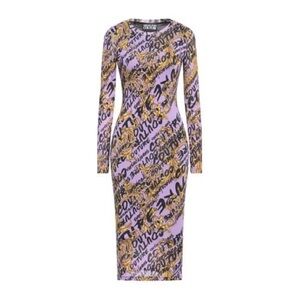 VERSACE JEANS COUTURE Barocco logo-print midi dress